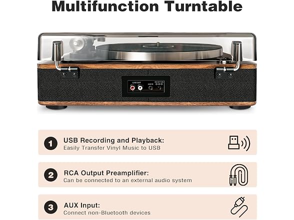 LP&No.1 Vinyl Record Player Turntable - Gallery 6
