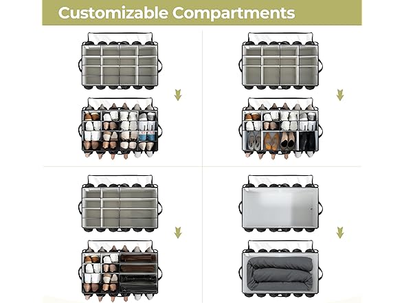 STORAGEIDEAS Extra Large Shoe Organizer Black, 2 Pack