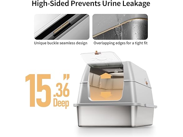 XL Stainless Steel Cat Litter Box