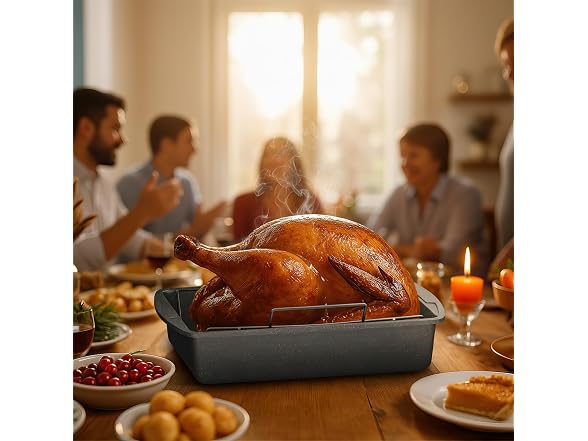 BAKKEN Nonstick Turkey Roasting Pan with Rack