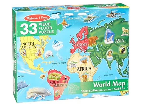 Melissa & Doug World Map Floor Puzzle