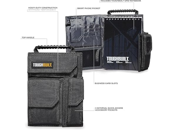 ToughBuilt TB-56-L-C Organizer + Large Grid Noteboo
