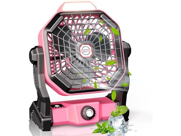 JINLICTE Camping Fan with LED Lantern