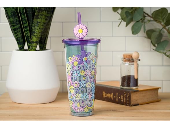 Care Bears Groovy Love Quote, Plastic Cold Cup, 24oz