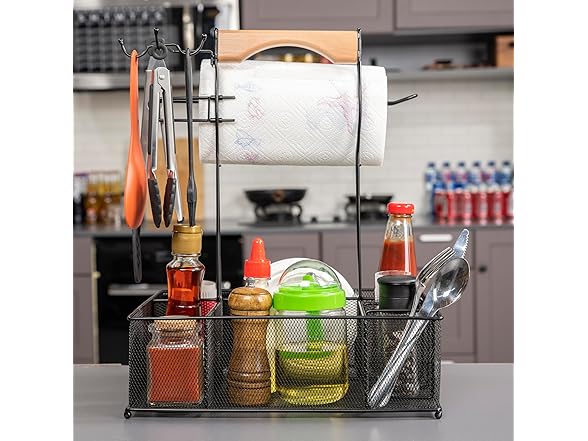 Grill Caddy with Paper Towel Holder