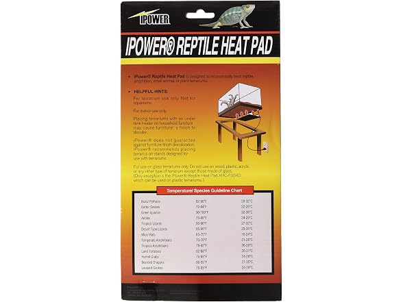 iPower Reptile Heat Pad 6X8" 8W Under Tank Warmer