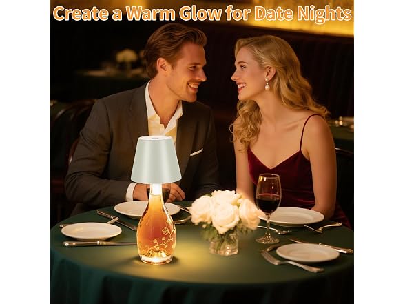 Beige Shade Wireless Bottle Lamp