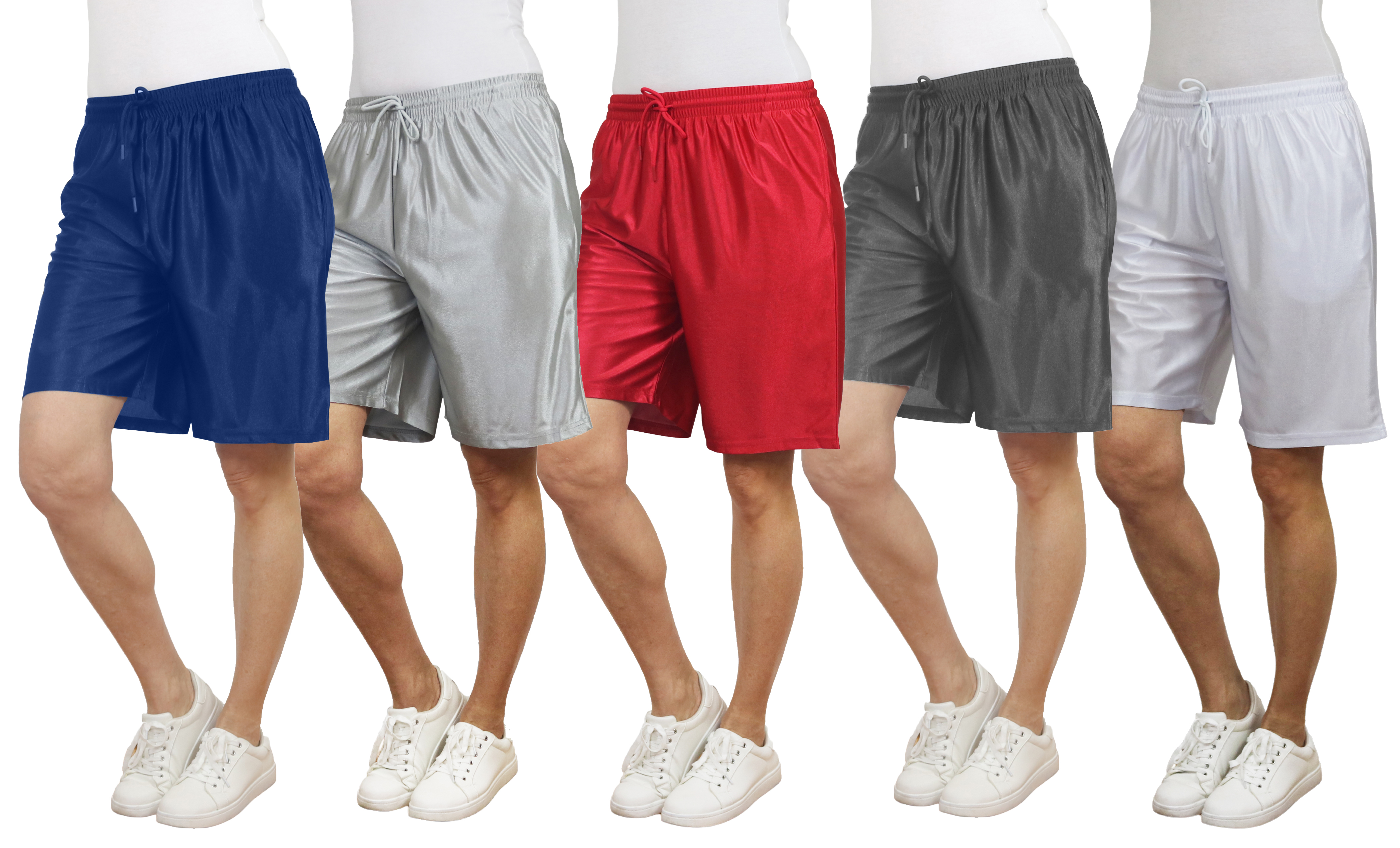 5Pk Womens Loose Fit Dazzle Shorts - Gallery 10