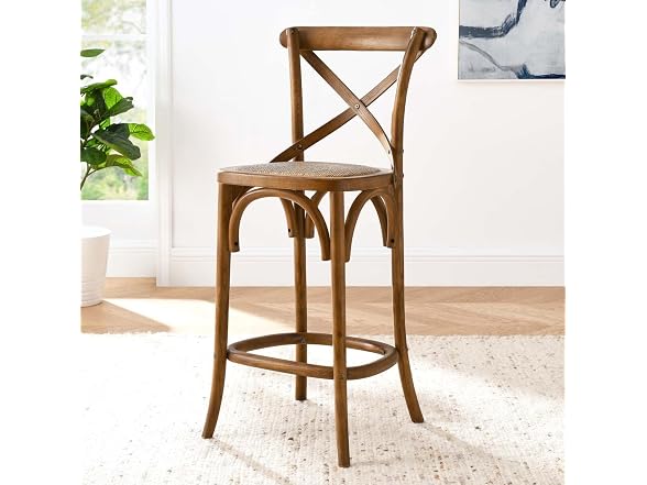 Modway Gear X-Back Wood Counter Stool