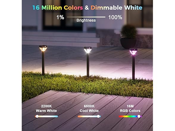 (6 Pack) XMCOSY+ Smart Solar Lights