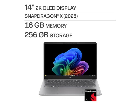 HP OmniBook 3 14" OLED Snapdragon X 16GB 256GB Laptop