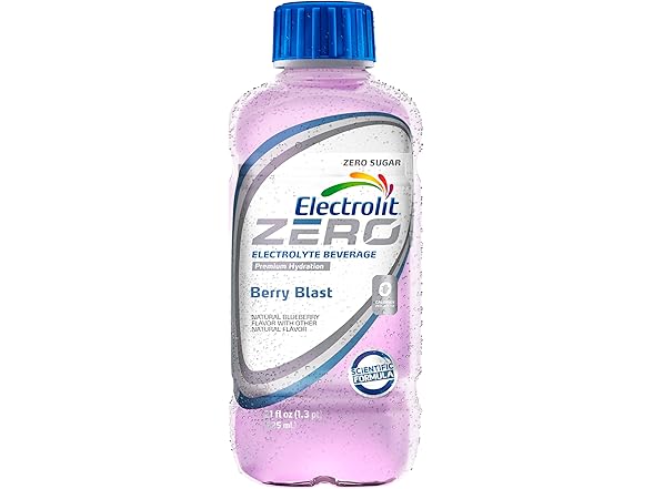 12PK Electrolit Zero, Electrolyte Beverage, Berry Blast