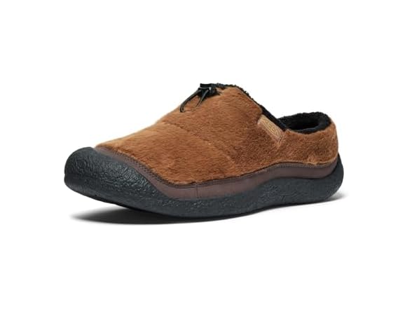 KEEN Men's Howser 3 Slide Comfy Durable Slippers, Bison/Black, 9.5