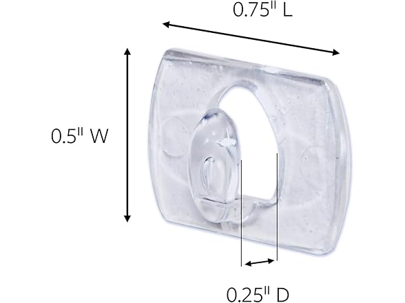 20 Clips Plus 24 Strips Command Clear Decorative Adhesive Clips