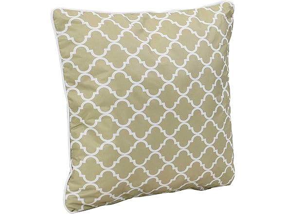 Sunnydaze Decor ZET-800 2 Tan/White Pillows Light Brow