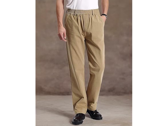 Idealsanxun Men (36W x 30L) Elastic Waist Pants